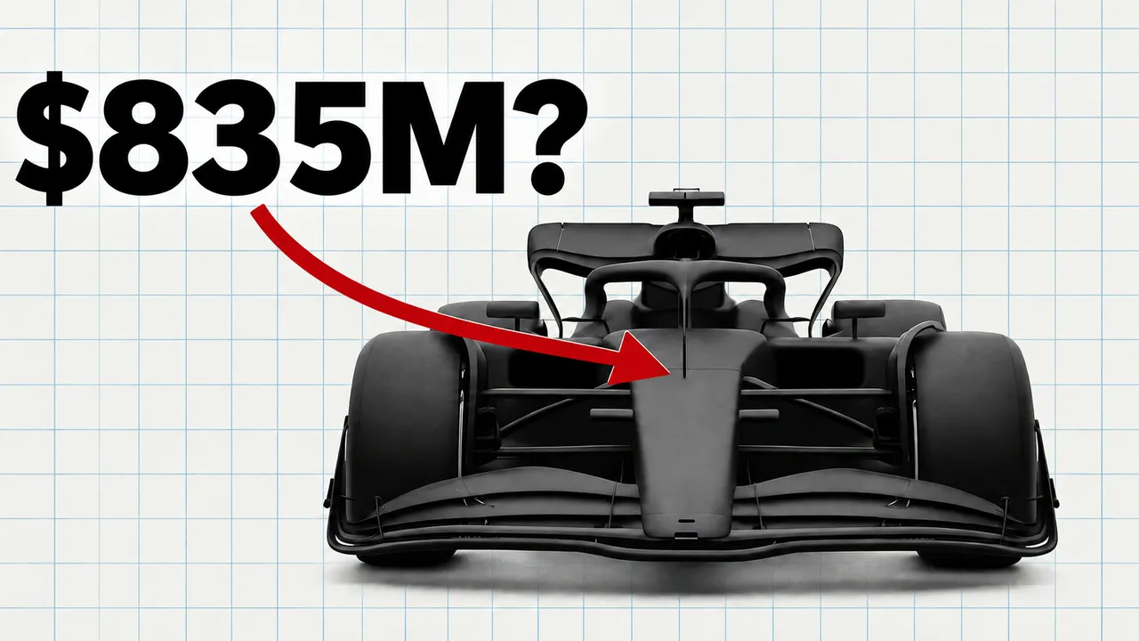 Wild Thumbnails: $835M? with an arrow into a Formula 1 car