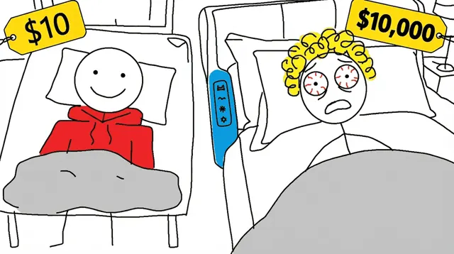 Wild sketch 5 for “$10 vs $10,000 Bed”